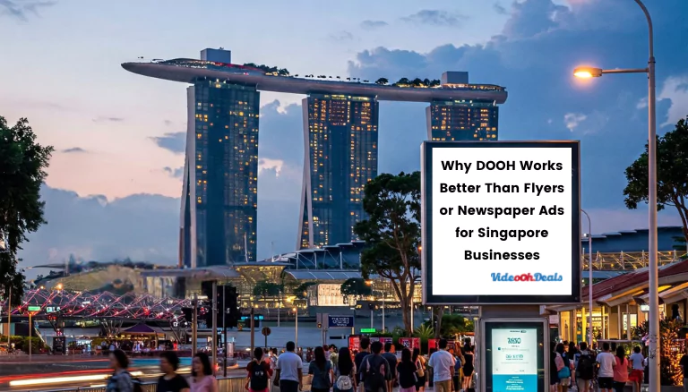 Why DOOH Works Better Than Flyers or Newspaper Ads for Singapore Businesses