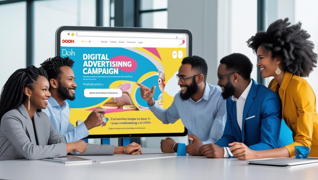 I have an article to post in my website and I want a nice featured image. The title of the article is What Makes a Good DOOH Ad Tips for First Time Advertisers Please find me a nice image 16 9 size 1